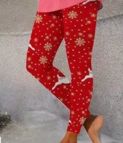 Christmas Pattern Yoga Pants Digital Printed