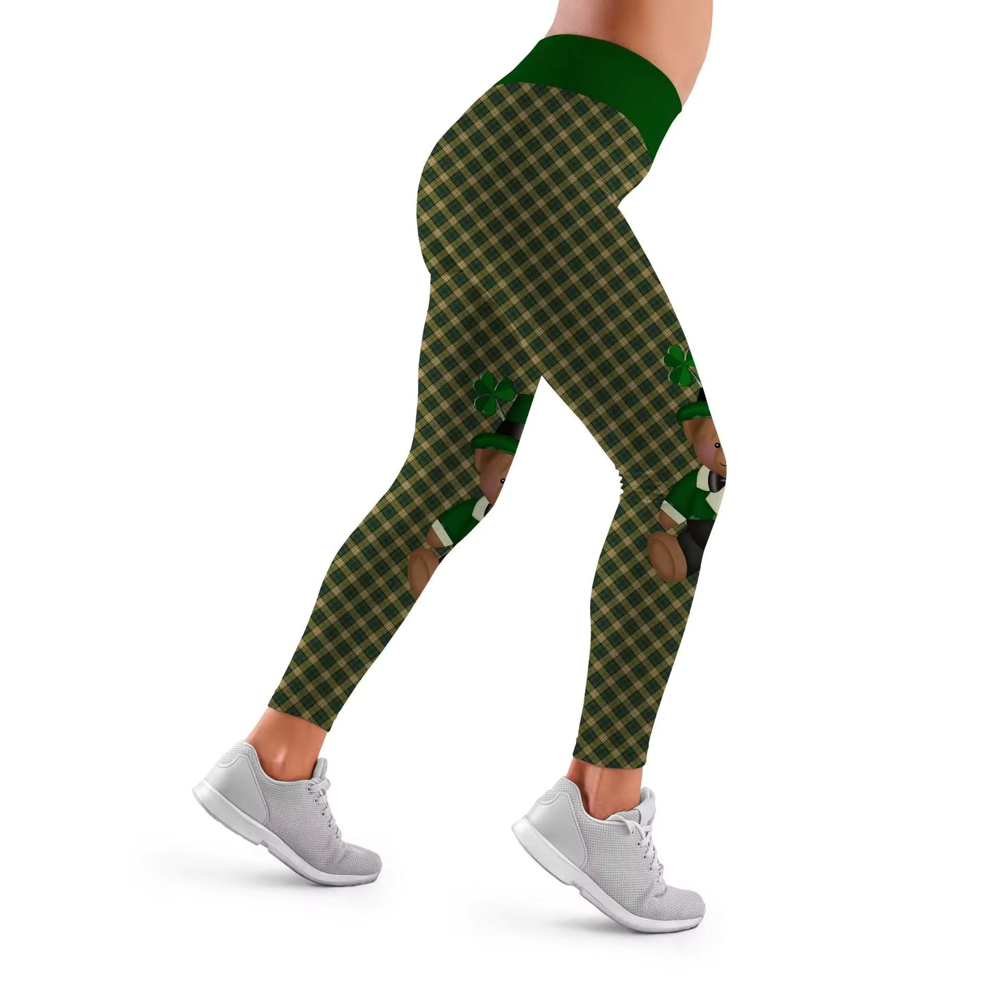St. Patrick's Day Cool Plaid Leggings
