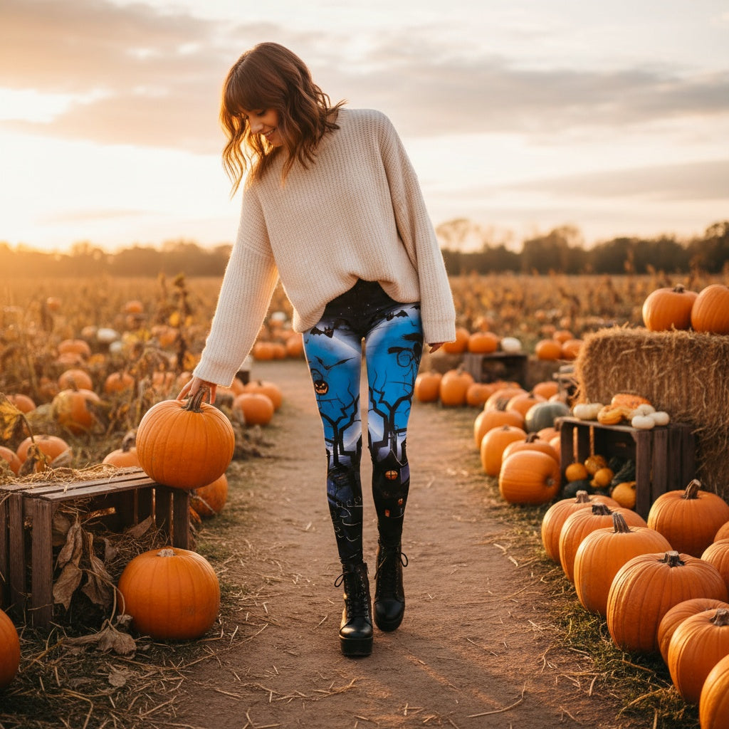 Women's Halloween Bat Elastic Leggings