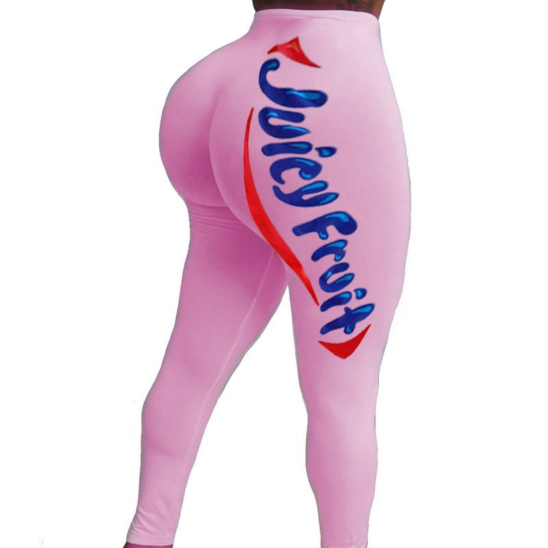 Women's Tight-fitting Printed Leggings Trousers Yoga Pants