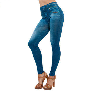 Denim Print High Waist Leggings