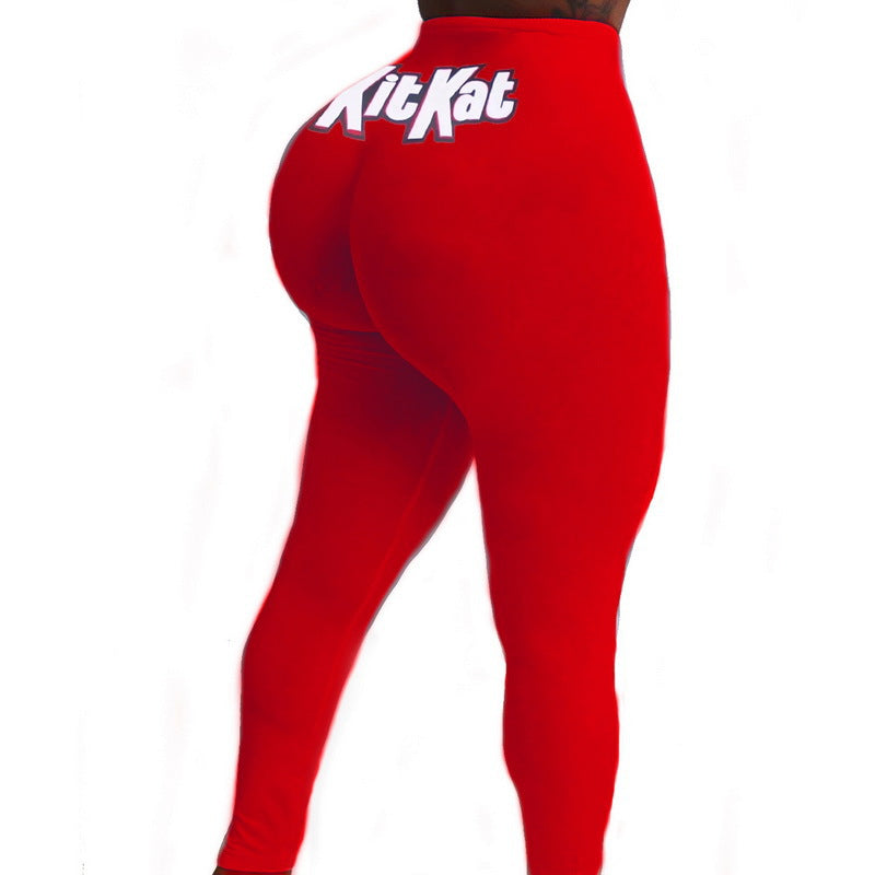 Women's Tight-fitting Printed Leggings Trousers Yoga Pants