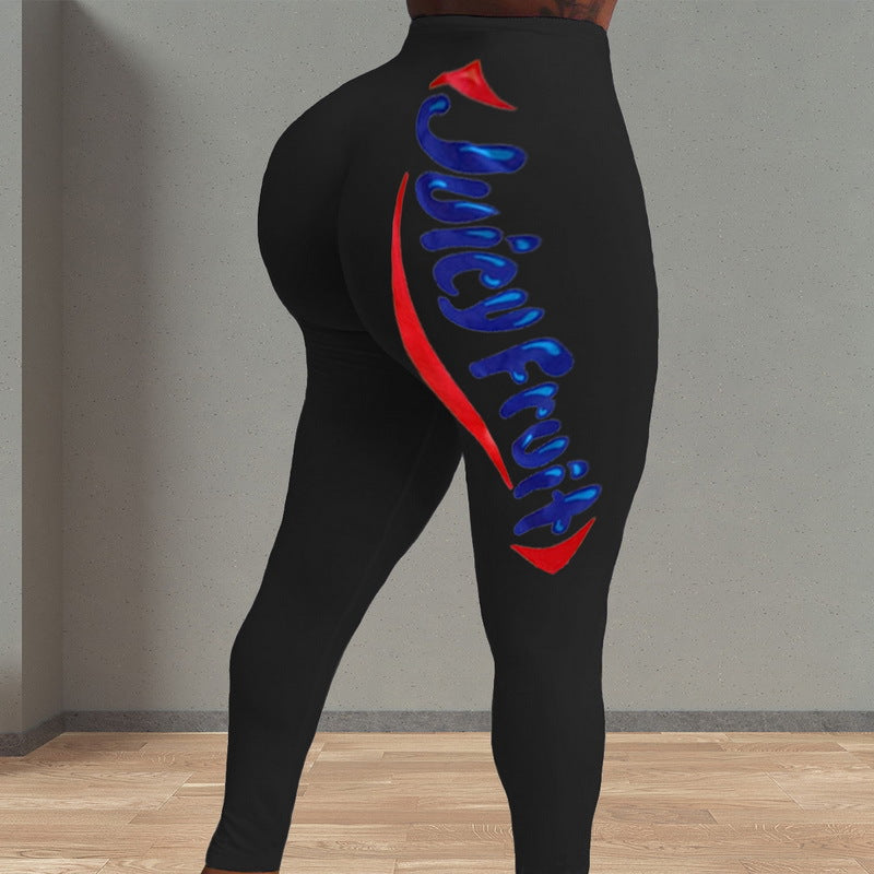 Women's Tight-fitting Printed Leggings Trousers Yoga Pants