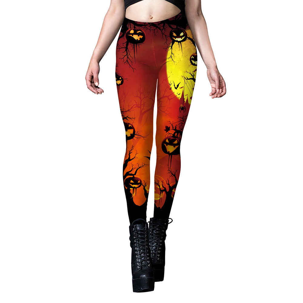 Women's Halloween Dark Style Printed Leggings