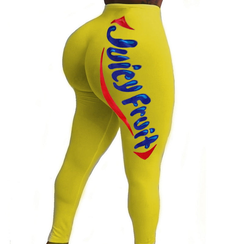 Women's Tight-fitting Printed Leggings Trousers Yoga Pants