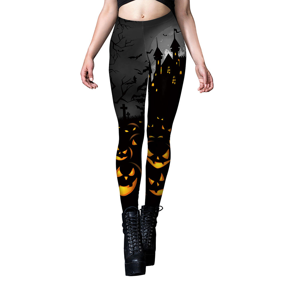 Women's Halloween Dark Style Printed Leggings