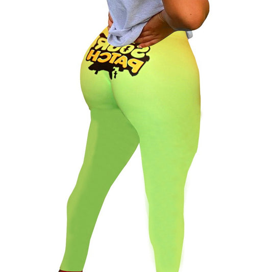 Women's Tight-fitting Printed Leggings Trousers Yoga Pants