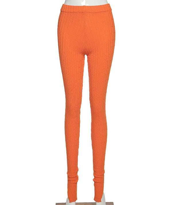 Fall Winter Amazon Ins Mid-Waist Trousers With Slits And Hips Slim Casual Pants