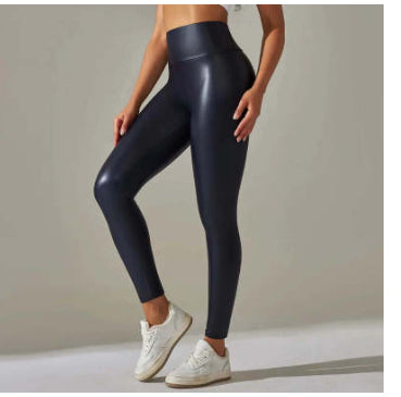High Stretch Women PU Leather Tight Leggings Sexy High Waist Trousers Pants