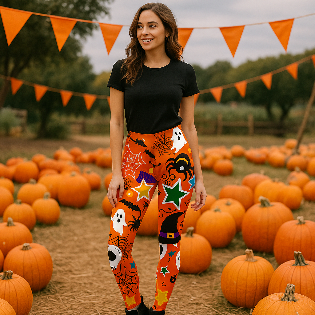 Halloween New Women's Leggings Bandage Printed Yoga Pants