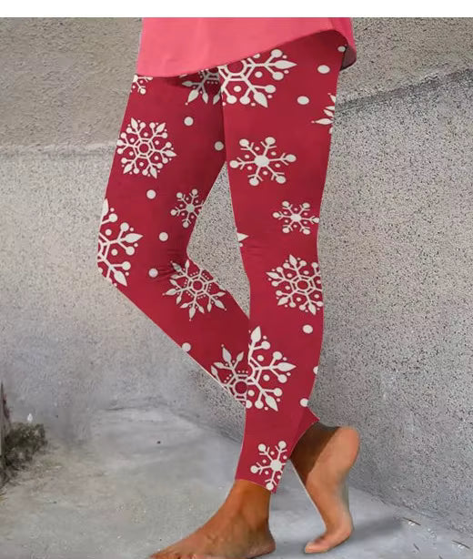 Christmas Pattern Yoga Pants Digital Printed