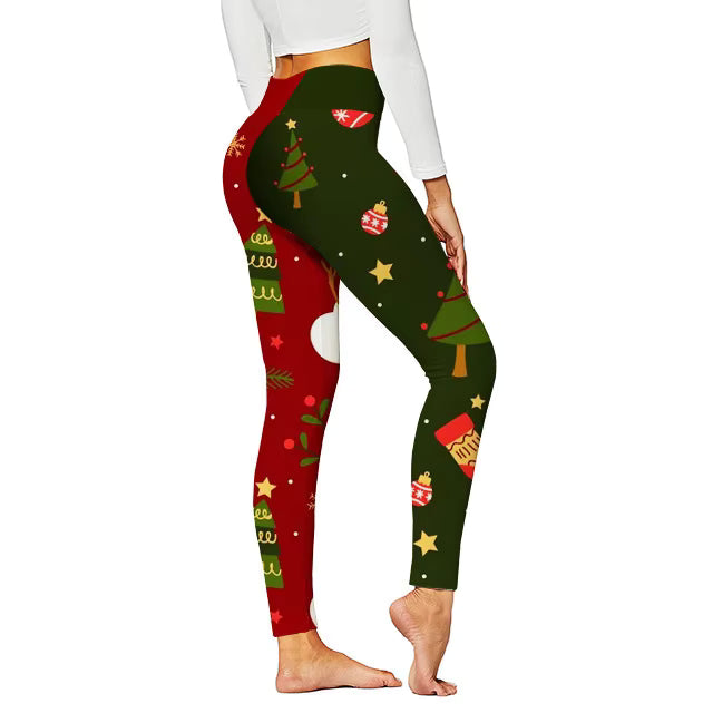 Christmas Pattern Yoga Pants Digital Printed