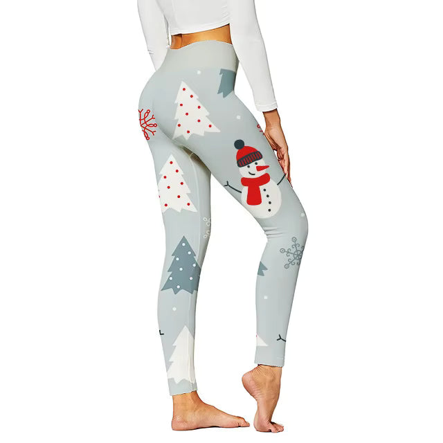 Christmas Pattern Yoga Pants Digital Printed