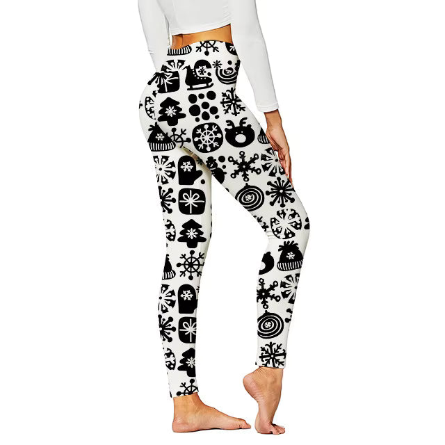 Christmas Pattern Yoga Pants Digital Printed