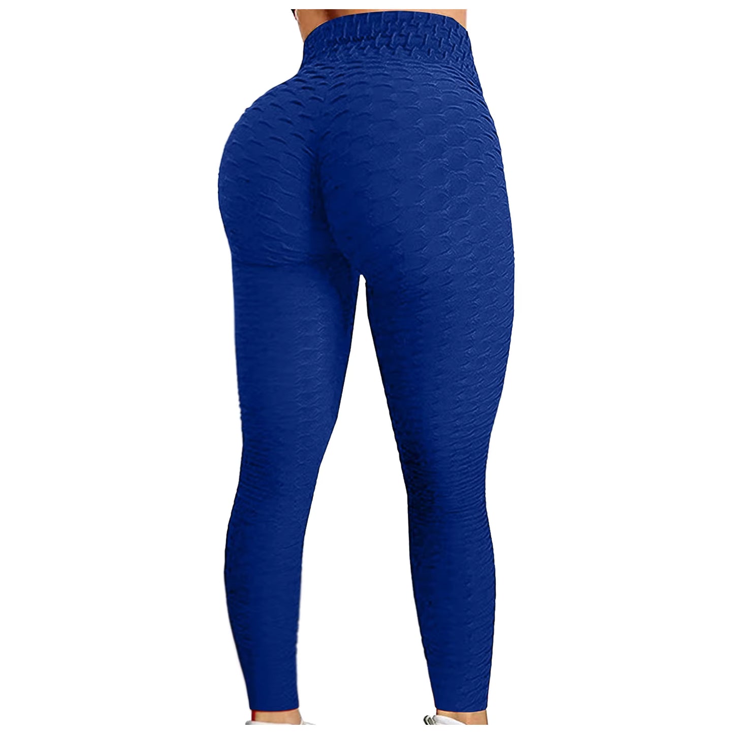 Trendy Workout Pants Tummy Control Butt Lift Tights Jacquard Bubble Exercise Leggings High Waist Yoga Pants