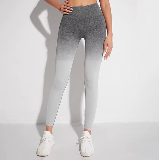 Fashion Tie Dye High Waist Gradient Yoga Pants Booty Hip Lifting Gym Sports Workout Leggings for Women