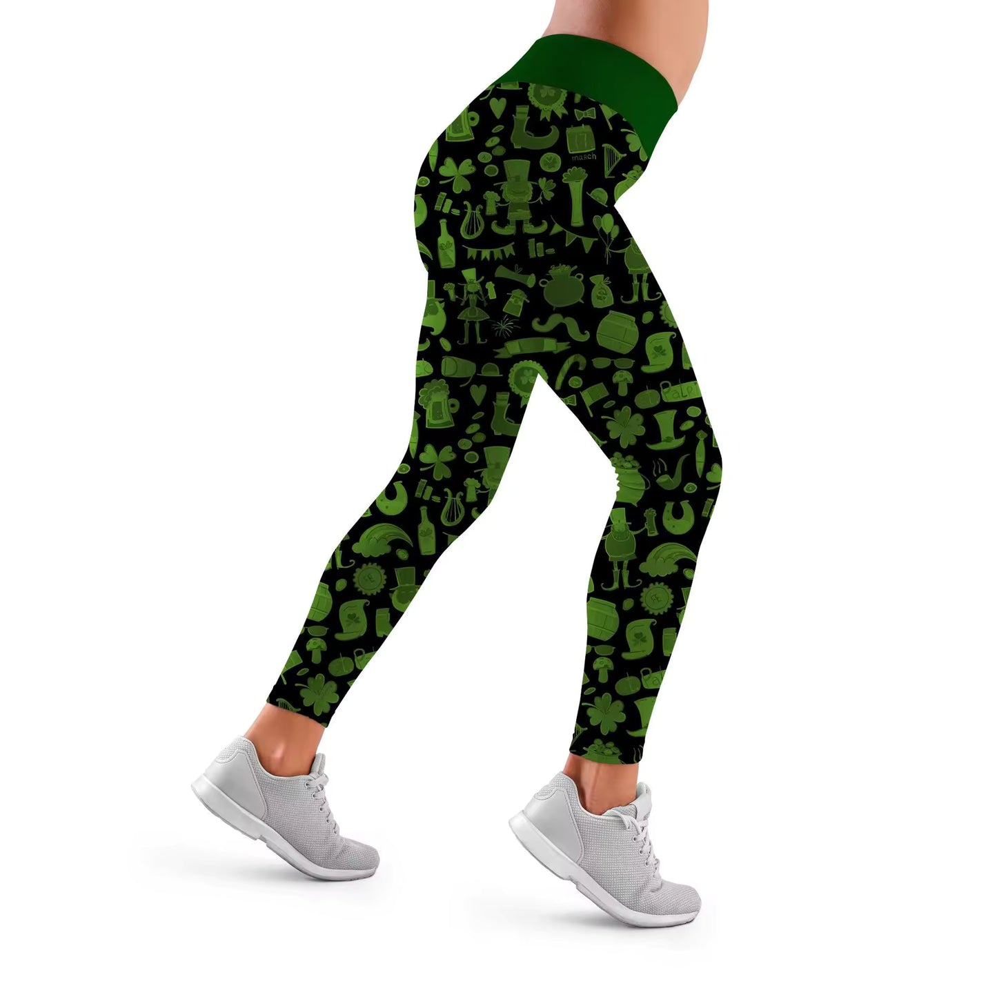 St. Patrick's Day Dark Colored Trendy Leggings