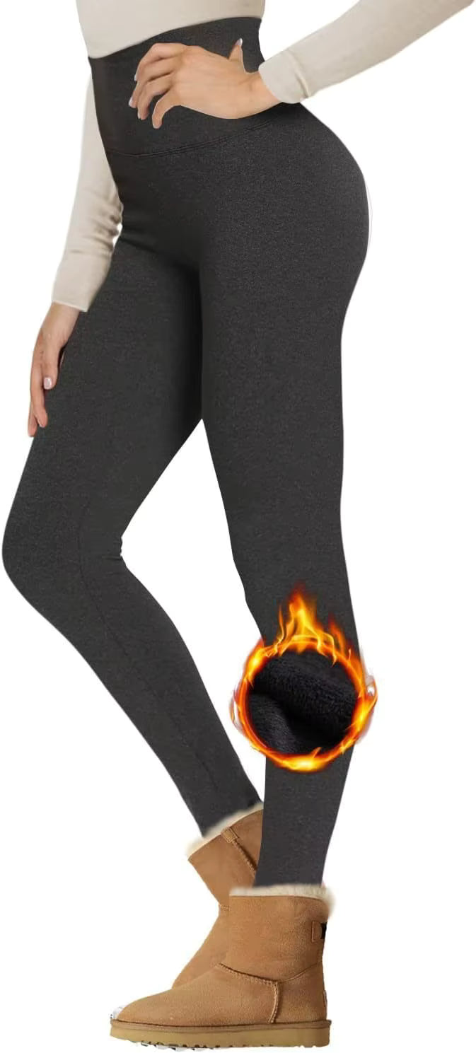 Women's High Waist Winter Yoga Pants Fleece Leggings