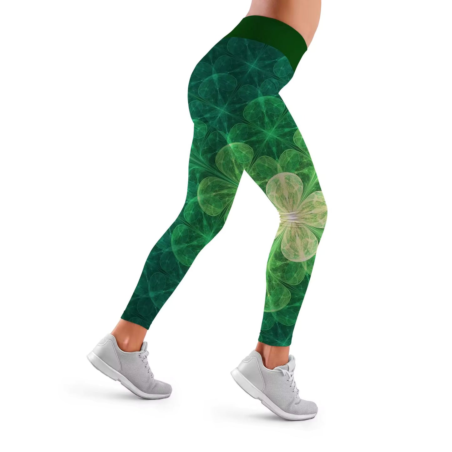 St. Patrick's Day Clover and Stars Trendy Leggings