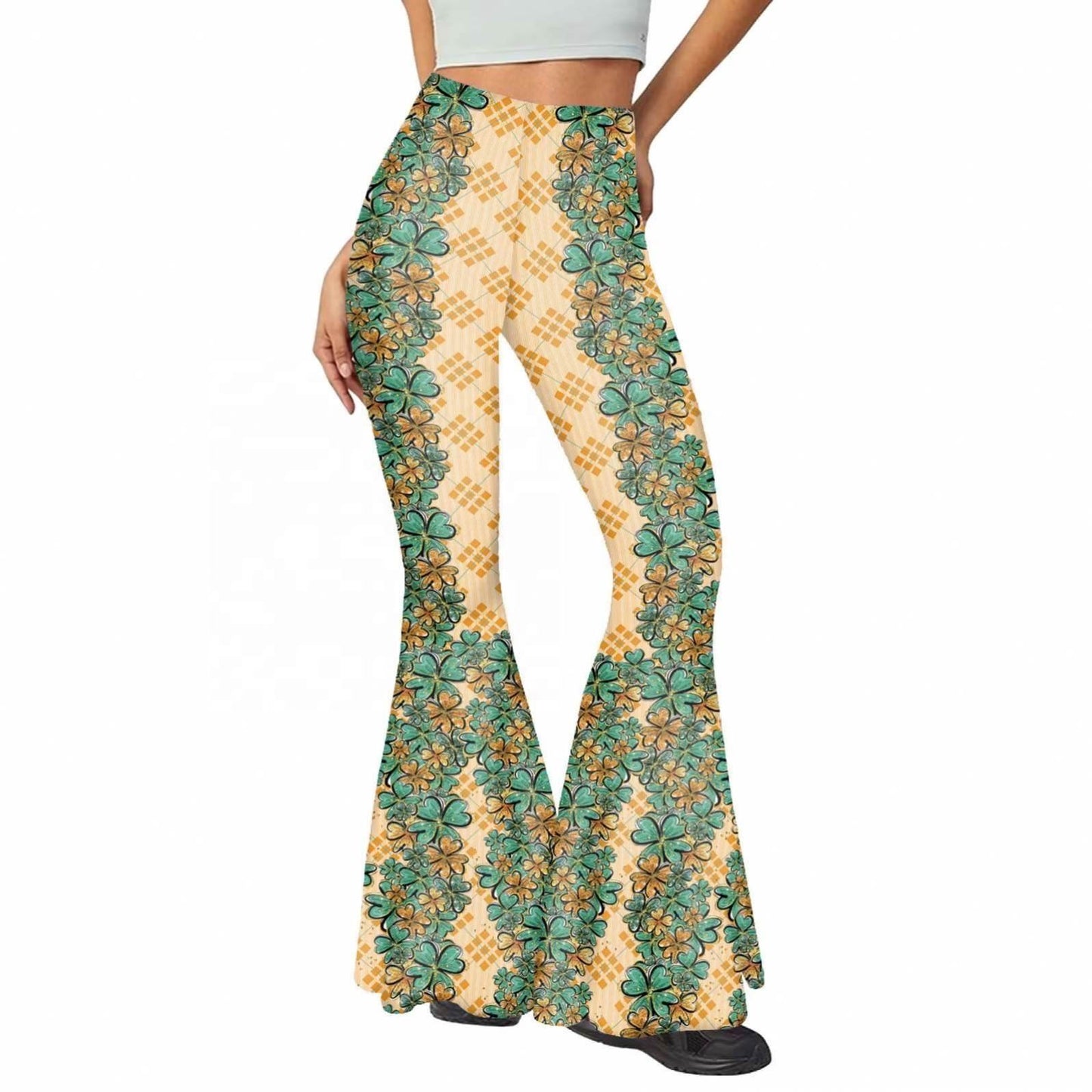 St. Patrick's Day Women's Flare Pants