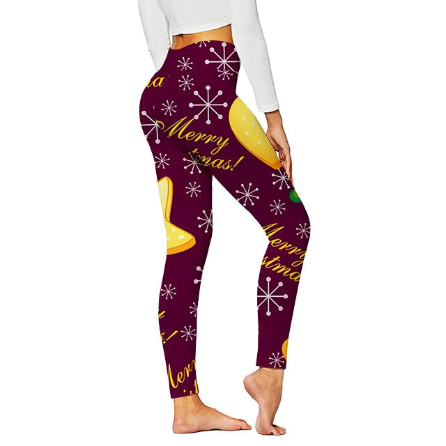 Christmas Pattern Yoga Pants Digital Printed