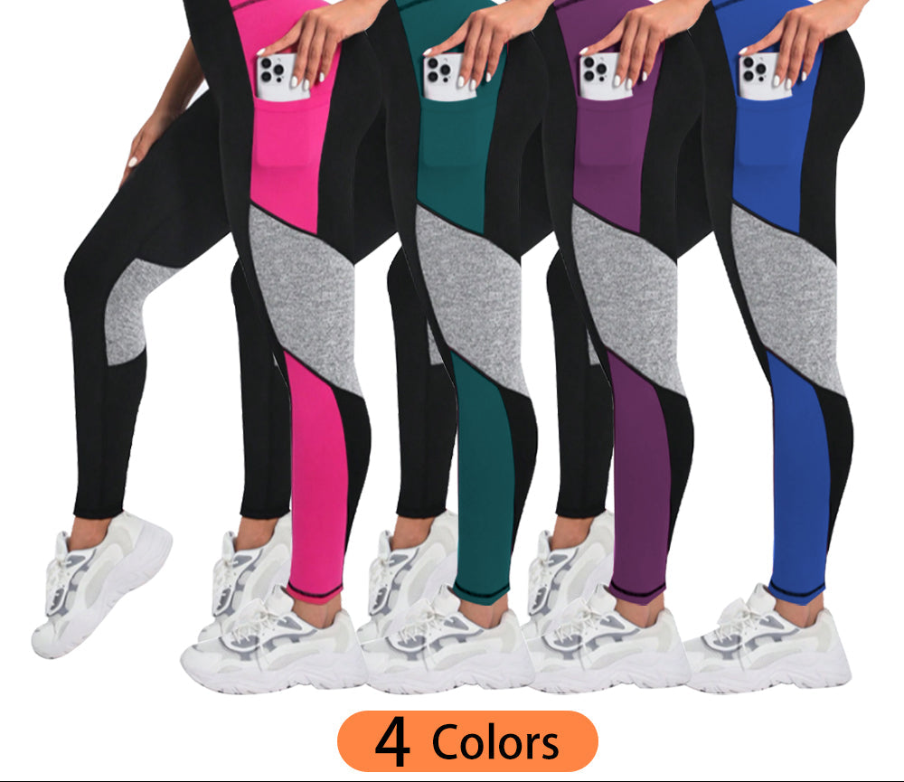Women's Sportswear Clothing Contrast Color High Waist Yoga Pants Leggings Gym Fitness Butt Life Leggings Plus Size Yoga Pants