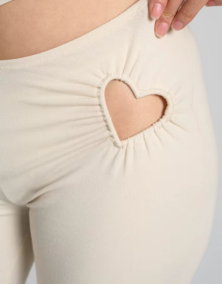 Sexy Pants for Valentine's Day Low Waist 3D Love Hollow Pattern