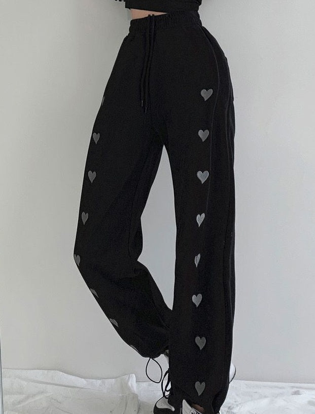 Casual Loose High Waist Trousers for Women XL Plus Size Jogger Harem Pants Embroidered Breathable Spring Wide Leg Pants