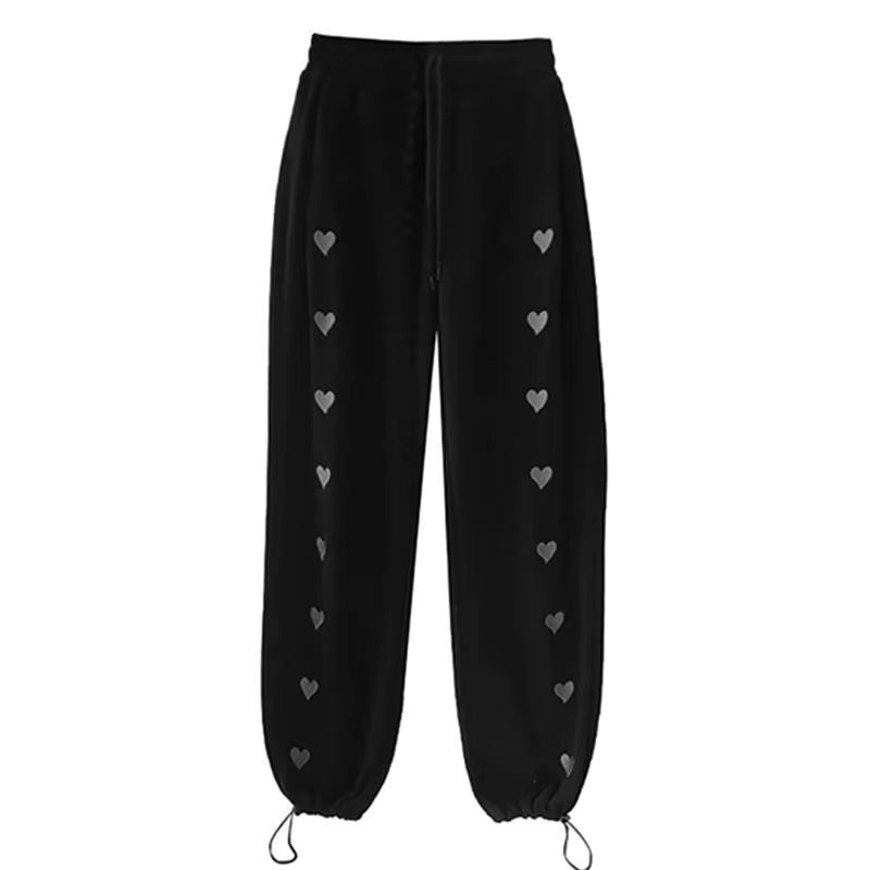 Casual Loose High Waist Trousers for Women XL Plus Size Jogger Harem Pants Embroidered Breathable Spring Wide Leg Pants
