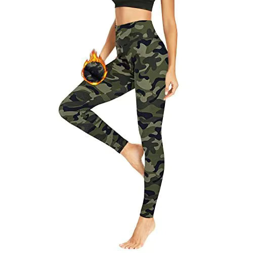 Women's High Waist Winter Yoga Pants Fleece Leggings