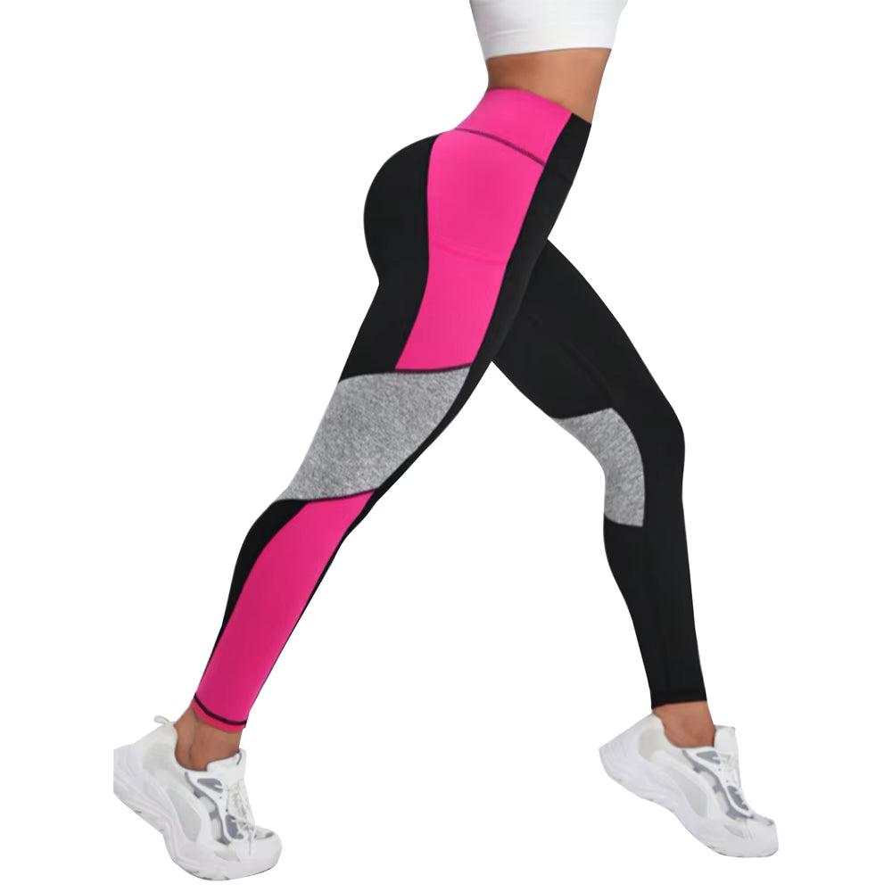 Women's Sportswear Clothing Contrast Color High Waist Yoga Pants Leggings Gym Fitness Butt Life Leggings Plus Size Yoga Pants