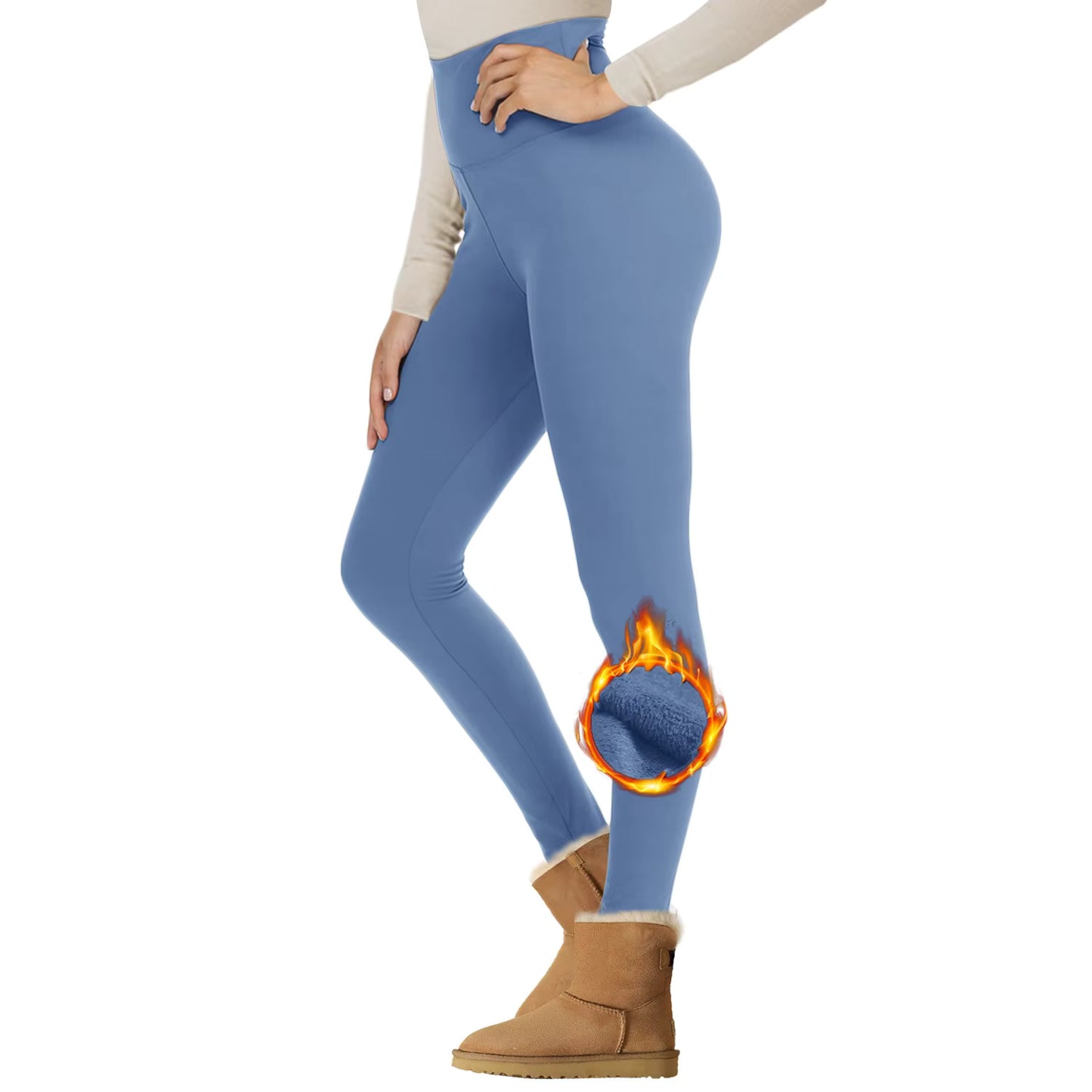 Women's High Waist Winter Yoga Pants Fleece Leggings