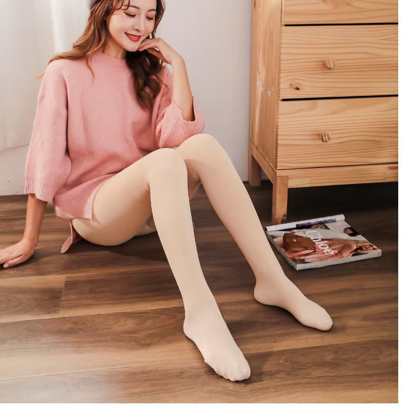 Thermal Fleece Pantyhose Women High Waist Opaque Tights Leggings