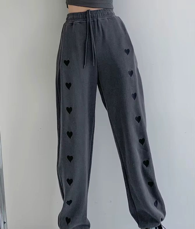 Casual Loose High Waist Trousers for Women XL Plus Size Jogger Harem Pants Embroidered Breathable Spring Wide Leg Pants
