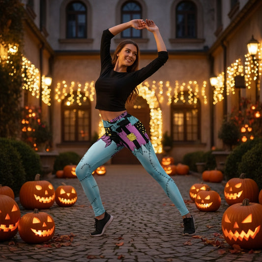 Christmas Horror Night Cos Pants – Sally Halloween Digital Print Hip-Shaping Pants Leggings