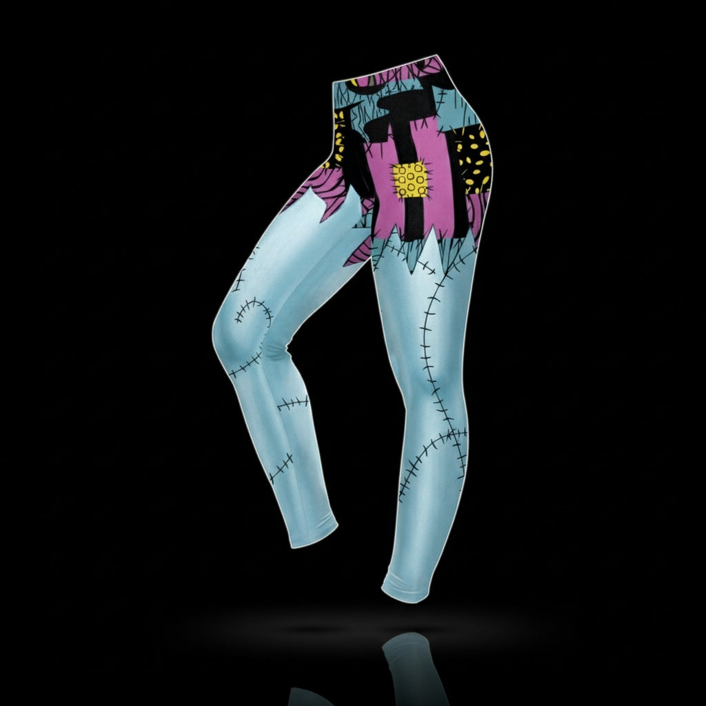 Christmas Horror Night Cos Pants – Sally Halloween Digital Print Hip-Shaping Pants Leggings