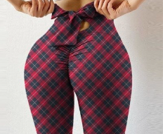 Women's Sexy Waist Back Print Breathable Quick Dry Four-Way Stretch Yoga Pants Sports Peach Hip Gym Leggings Plus Size Fitness