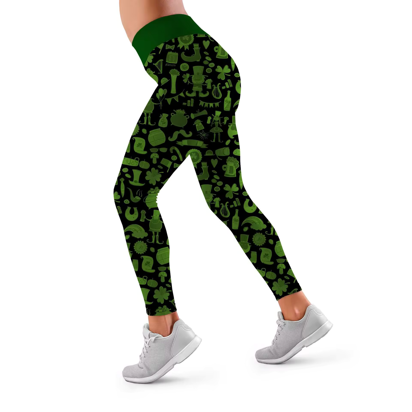St. Patrick's Day Dark Colored Trendy Leggings