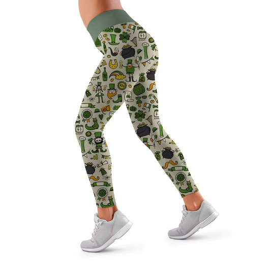 St. Patrick's Day Trendy Leprechaun Leggings