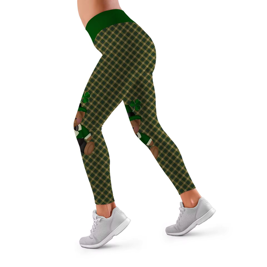 St. Patrick's Day Cool Plaid Leggings