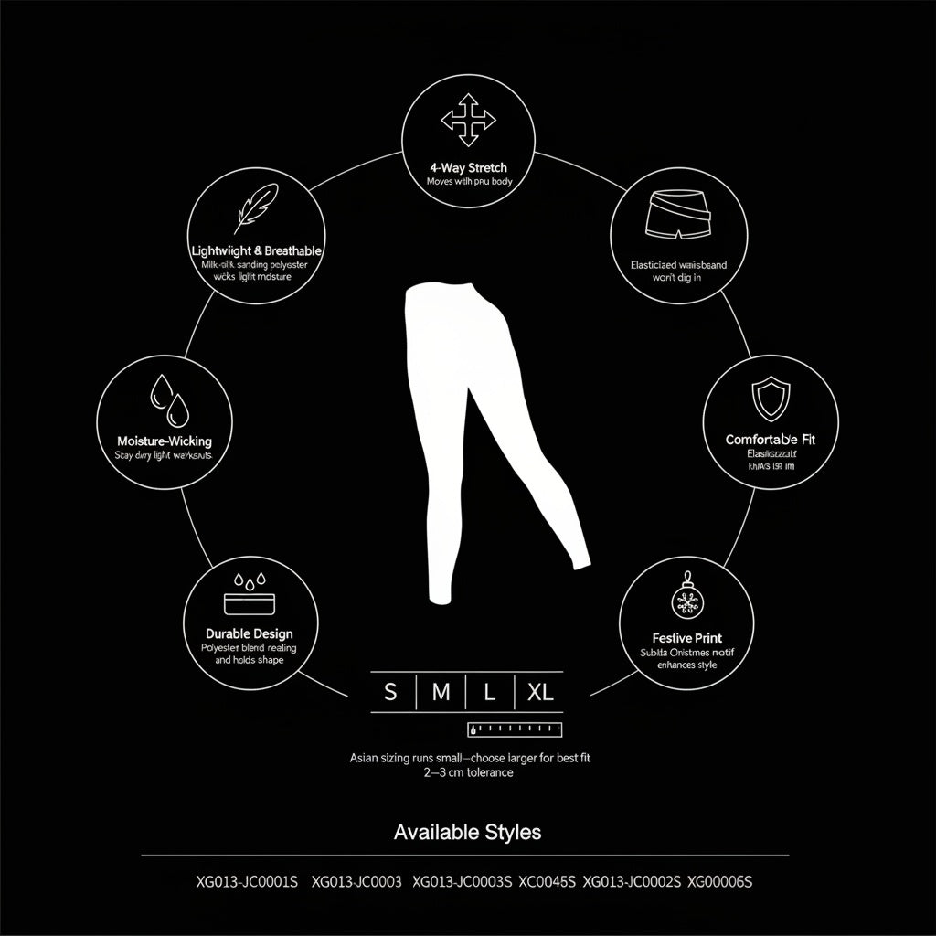 Christmas Printed Sports Yoga Elastic Leggings For Women