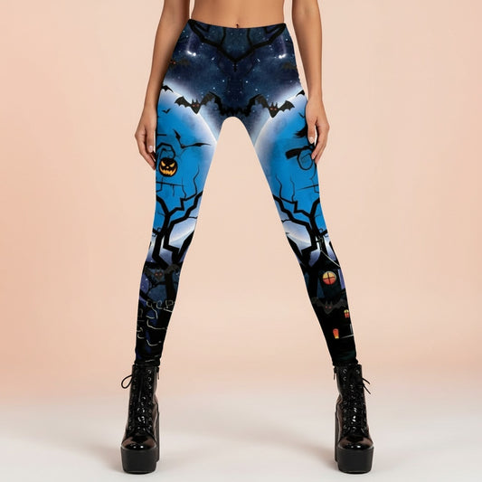 Women's Halloween Bat Elastic Leggings